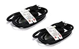 C&E 2 PCS 16AWG Power Extension Cord Cable Black 10 Feet CNE592725 [並行輸入品]