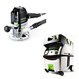 Festool PI574342 Plunge Router with CT MIDI HEPA 3.3 Gallon Mobile Dust Extractor by Festool