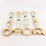 4pcs Silicone Shower Gift Bed Toys Child Montessori Baby Teether Wood Baby Play Gym Ball Beech Baby 