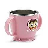 Edison Owl Non-Slip Stainless Double Handle Cup (Pink) by Edison