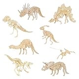 Felimoa 木製立体パズル 恐竜 3D インテリア 置物 模型 8種セット