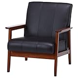 ソファー １人用 合皮 ダークブラウン色 レトロ感たっぷり バイキャストレザー（ヴィンテージ加工）仕様