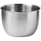 Gigicloud Stainless Steel Mixing Bowl, 304 Stainless Steel Deep Bowl Deep Anti-Flying Design Kitchen Metal Bowls for Cooking 