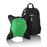 Obersee Rio Diaper Bag Backpack with Detachable Cooler, Black/Green by Obersee