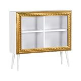 arne ラック ディスプレイラック 棚 本棚 アンティーク S-Dream ヨコ ゴールド × ホワイト