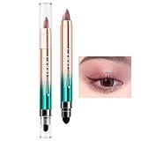 Gevlonecirly アイシャドーペンシルです ぼかし防止のアイシャドースティックです デュアル・エンド・アイシャドー・スティック ハイライト用アイシャドウです ハイライティング・メイクアップ・スティック - 2イン1 均一に着色します しつこい 染みが出ません 多様な用途 (ローズブラウンです)