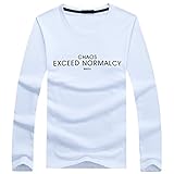 BUZZxSELECTION(バズ セレクション) Tシャツ 長袖 ロンT おしゃれ かっこいい 英字 ロゴ プリント メンズ TSL020 (01 ホワイト,3XL)