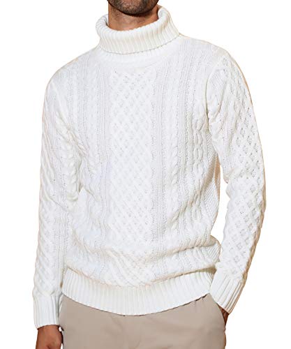 Mua Jiggys Shop セーター メンズ ニット タートルネック ケーブル編み