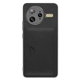 LOOF CASUAL-SLOT レザー カード収納 スマホケース for Xiaomi POCO F7 Ultra 用 ケース カバー 背面 ストラップホール カードポケット シンプル 耐衝撃 薄型 軽量 leather [ブラック]