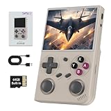 G350 レトロハンドヘルドゲームコンソール G350 レトロゲームコンソール 3.5インチ IPS スクリーン Linux 64+32システム 内蔵64G TFカード 20+エミュレーター 4371ゲーム用 レトロゲームコンソール 3200mAhバッテリー付き グレー