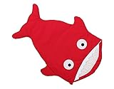 ベビー寝袋　新生児着ぐるみ　子供パジャマ　出産祝い　魚型　スリーピングバッグ　シュラフ　男の子 女の子 (赤)