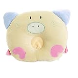 エルフ ベビー(Fairy Baby)ベビーピロー ドーナツ枕 新生児用まくら 絶壁防止 頭の形が良くなる 四季兼用 可愛い 豚 イエロー