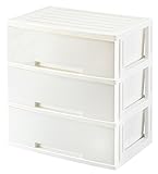 グリーンパル 収納ケース ホワイト (艶消し) ニューライフ ワイド 衣類収納ケース 3段 (ホワイト) 3810065