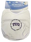 TCU Horned FrogsベビーFanatic幼児ベビーホワイト円形ロゴBib 2 - Pack