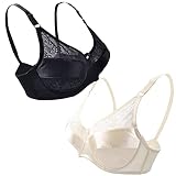 [ノクスルーナ] シリコンバスト 女装用ブラジャー 変装ランジェリー 2枚セット (85D, ベージュ・ブラック)