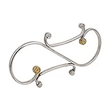 uxcell　鍛造スクロールパネル　階段レール手すり飾り　304ステンレス鋼 　470mmx230mmx22.5mm