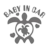 imoninn BABY in car ステッカー　【パッケージ版】　No.07　ホヌさん　（シルバーメタリック）