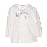 ★☆ヒロミチナカノ ベビー　hiromichi nakano baby☆★胸フリル水玉リボン付きカットソーブラウス (90cm, アイボリー)