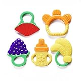 GZQ 5個の赤ちゃんのおしゃぶりのおもちゃは、3-12ヶ月の幼児、フタル酸エステルおよびBPAフリーのシリコーン安全なおしゃぶりを設定します