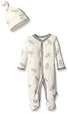 Burt's Bees Baby Organic Bee Snap Front Coverall and Hat Set