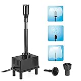 Decdeal AC110V 10W 水中潜水ポンプ 水族館 魚タンク 池 LEDライト付き 庭の鳥バスの噴水 600L / H