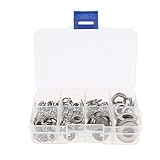 IPOTCH フラットワッシャー　スプリングワッシャー　ステンレス製　家庭用/店舗用　M5 / 6/8/10　約200個