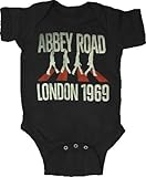 The Beatles Abbey Road London 1969ブラックInfant Baby Onesieロンパース カラー: ブラック