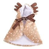 iplusmile 犬 猫用 マント クリスマス 犬 コスチューム ペット サンタ トナカイ マント 暖かい アウトドア 猫 コスチューム 犬 ジカ コスチューム ラブリー 犬 マント アウトドア