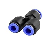 uxcell　ワンタッチ継手 空気圧クイック継手　52 X 42 X 17mm　ブルー　ブラック12mm 8mm