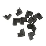 Lovoski 10個入り　キッズ　安全保護　コーナー　エッジ　クッション　カバー　プロテクター　怪我防止　高粘着　全5色 - ブラック