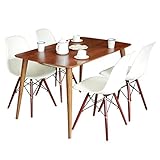 3244 ダイニング 5点セット 4人用 ウォールナット テーブル W120　ダイニングチェア 4脚 ( TAC-242WAL MTS-032 BR )