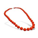 Teeny Teeth Teething Necklace Jewelry - Organic BPA Free Silicone Teether Ring Toy for Nursing Moms 