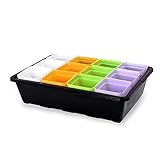 プラスチック長方形の保育園+12pcsミニ植木鉢