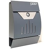 郵便ポスト郵便受け大型メールボックス壁掛け鍵付きマグネット付きブラック黒色ポストpm191