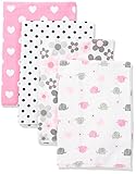 Gerber Baby Girls ' 4パックフランネルBurp Cloths