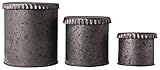 素朴な亜鉛メッキCanister Tinストレージコンテナのセット3 – 国スタイル