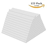 Beeway® ホットグルースティック ピタガン用スティック 強力 グルースティック SGS認証 ハイクオリティ無味無臭 無毒 安全な素材 7mm 125本セット (7mm x 100mm Pack 