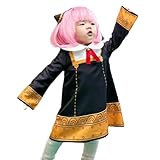[LHMQ] アーニャ コスプレ衣装 子供用 スパイ変装 校服 Anya 仮装 人気 コスチューム 子供服 セット ハロウィン cosplay イベント 男女兼用 クリスマス 学園祭 文化祭 漫遊展 (アーニャ 子供服, 140)