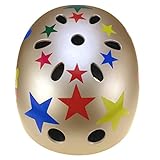 J@G 自転車 子供 大人用 ヘルメット カスタマイズステッカーシート ナップサック付き 10カラー 3サイズ (C-ゴールド（艶消し）, M（54-58cm）)