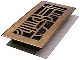 Decor Grates AD212-RB 2-Inch by 12-Inch Art Deco Floor Register, Solid Brass Rubbed Bronze [並行輸入品]