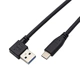 ViViSunUSB Type C ケーブル USB3.0 Type-Cケーブル 90度 L型 USB-A to USB-Cケーブル 高耐久 急速充電 高速データ転送 TPEシールド (左Ｌ)