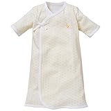 西松屋 Aラインドレス（麻の葉柄） 日本製 【新生児50-60cm】 新生児 イエロー