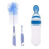 Baosity ベビー　幼児　2個　90ML　スプーン付き　シリコーン　スクイズ　フィーダー　ベビー　フード　ディスペンシング