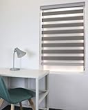 TAKIBLIND オーダーメイド 調光 ロールスクリーン (0.5cm単位 サイズ指定無料) ロール カーテン ブラインド W60 x H90(cm), Aグレー)