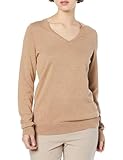 [Amazon Essentials] セーター ライトウエイト Vネック クラシックフィット 長袖 レディース ヘザーキャメル XL
