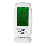 KKmoon 室内 空気モニター 空気品質メーター 薄煙 埃 PM2.5 温度湿度検出器 100-240V 高精度 温度計 湿度計