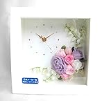 アナログ 時計 ムーブメント 日本製 バラのアレンジ プリザーブドフラワー