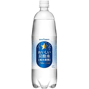 ポッカサッポロ おいしい炭酸水 1L×12本