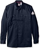 BulwarkメンズBig and Tall IQシリーズ快適Woven Concealedポケットシャツ カラー: ブルー