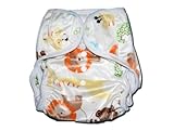 One Size Fit All- Diaper Covers for Prefolds or Regular Inserts PUL MINKY - ZOO by BubuBibi